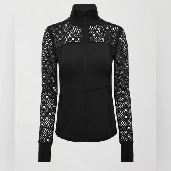 Carbon38 Black Mesh Sleeve Sweater - Picture 8 of 8